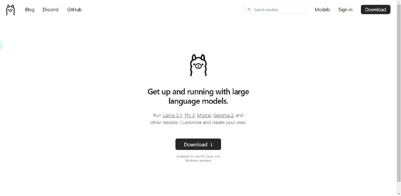 #AI #Ollama #开源模型 #本地部署 #推荐如果说Ollama UI是开源模型管理器美化版，那么，Ollama则是原版的、可以让我们在Linux、Windows和Macos等系统中部署自己的开源模型的管理器