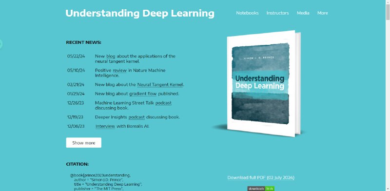 #AI #MIT #深度学习英国巴斯大学计算机科学荣誉教授西蒙 · 普林斯（Simon J. D. Prince）是人工智能和深度学习领域的专家，其领导的团队，活跃在学术界、工业界（Anthropics Technologies Ltd， Claude AI的公司）