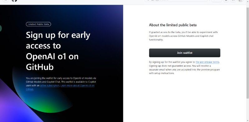 #AI #Github Models #ChatGPT o1 #内测申请Github Models针对ChatGPT o1发布内测申请申请地址