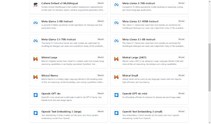 #AI #Github Models #微软 #免费体验 #Llama 3.1 #Mistral Large 2 #Phi-3 #GPT-4o #GPT-4o mini分享我的一篇博文